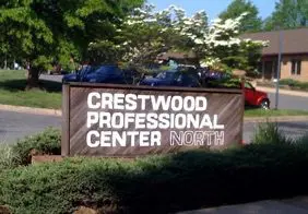 A sign for the crestwood professional center north.