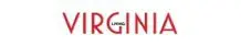 A red and white logo for virginia living.
